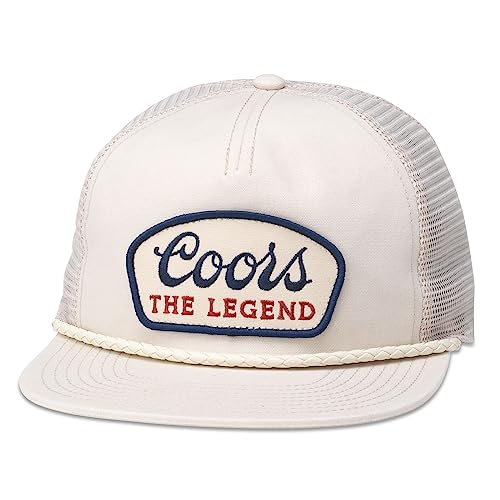 AMERICAN NEEDLE Unisex Coors Beer Patch Adjustable Snapback Baseball Hat - color: Wyatt (Ivory)