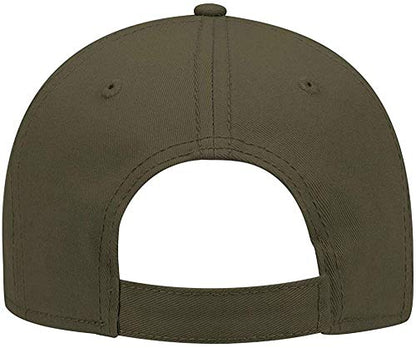 Ashen Fane 6 Panel Structured Low Profile Superior Cotton Twill Basic Baseball Hat - color: Dark Olive Green