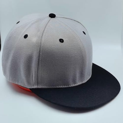 Back Closure Big Size Baseball Cap Hiphop Flat Peak Plain Sport Hats Oversize Large Men Fitted Caps - color: Black Gray