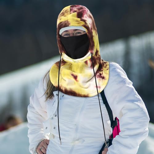 Achiou Ski Mask, Winter Balaclava Warm Windproof Face Cover Men Women - color: Yellow