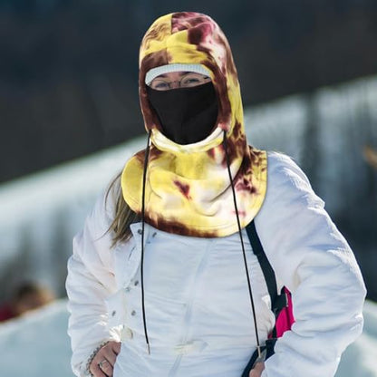 Achiou Ski Mask, Winter Balaclava Warm Windproof Face Cover Men Women - color: Yellow