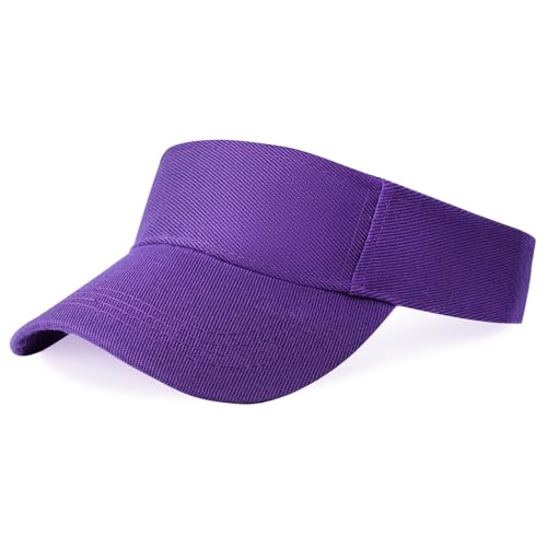 Rbenxia Adjustable Sport Visors Sun Visor Hats Cap Visors Women Men - color: Purple