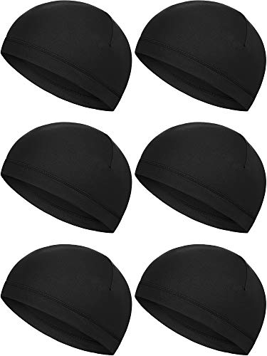 Geyoga 6 Pcs Cooling Skull Cap Helmet Liner Sweat - color: Black, size: One Size