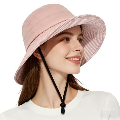 Wide Brim Sun Hats with UV Protection for Women - Foldable Bucket Hat for Beach, Gardening, Travel & Outdoor Activities