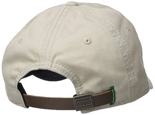 Tommy Hilfiger Men's Cotton Logo Adjustable Baseball Cap - color: Tommy Stone