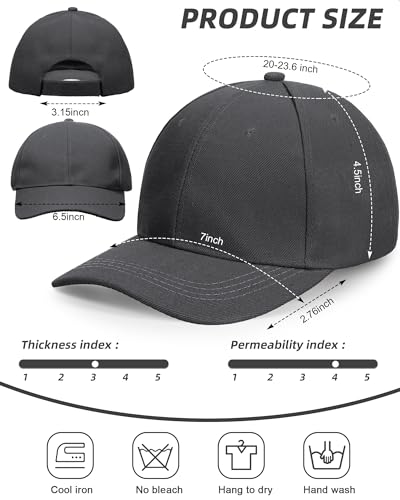 Handepo 24 Baseball Caps Adjustable - color: Dark Gray