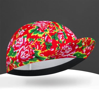 Cycling Cap for Man and Woman Cycling Hat Under Helmet-Polyester Breathable Sweat Absorbent - color: Flo-27