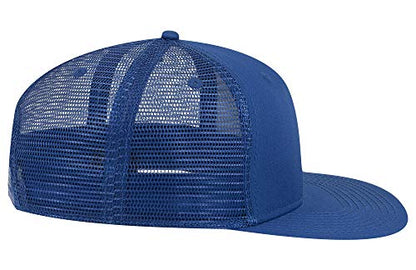 OTTO SNAP Hawaiian Pattern Square Flat Visor 6 Panel Pro Style Snapback Hat - color: Royal