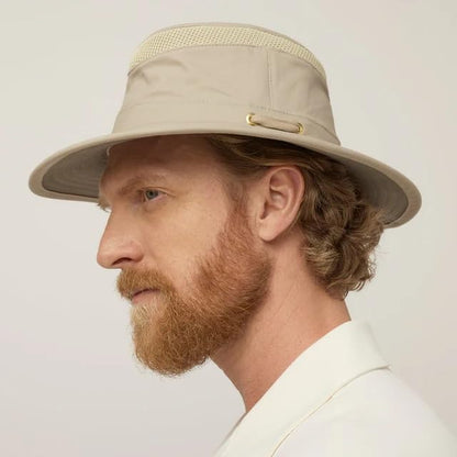 Tilley T5MO Adventure Airflo Hat, UPF 50+ Men's Sun Hat - color: Khaki/Olive, size: 7