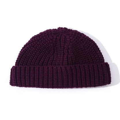 Beanie Men Knit Skull Cap Warm Stocking Hats Women Winter Snow Ski Hats Cuffed Plaid Hat Toboggan Hat - color: Mg-zzm2572-purple
