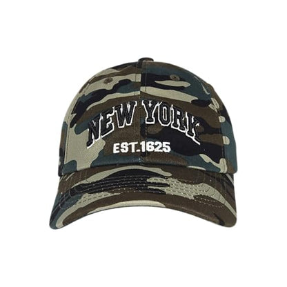 E BY ELIDAN NY Dad Hat, New York EST.1625 Cotton Baseball Cap Women & Men - color: Camo
