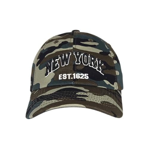 E BY ELIDAN NY Dad Hat, New York EST.1625 Cotton Baseball Cap Women & Men - color: Camo