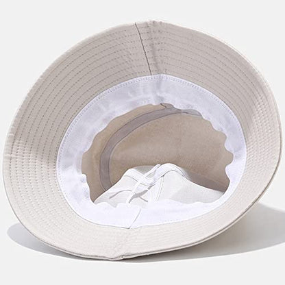 XYIYI Fashion Embroidery Bucket Hat Cotton Beach Fisherman Hats for Women Girls - color: Little Dinosaur Beige