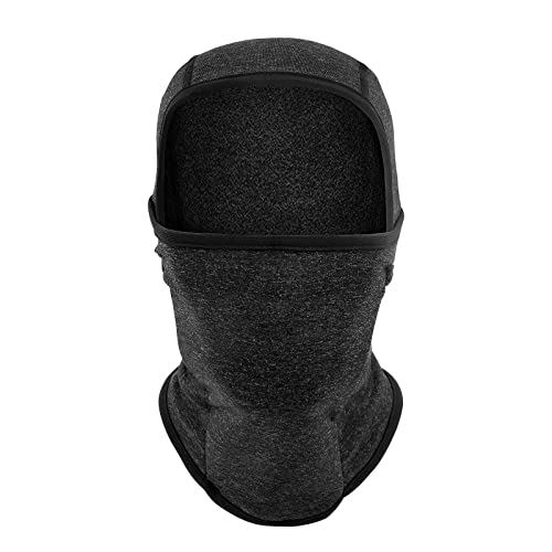 BAVST Toddler Boys Winter Balaclava Hat Windproof Kids Warm Ski Full Face Cover Baby Girls Cold Weather Snow Hat - color: Black Grey, size: 2-8 Years