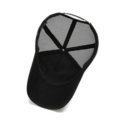 Mens American Flag Trucker Hat Breathable Mesh Baseball Cap Adjustable Low Profile Snapback Hat - color: Camouflage