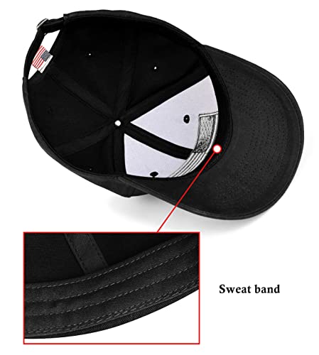 KIRAAT 3 Pack American Flag Baseball Cap Unisex,Low Profile USA Plain Dad Hat for Men＆Women - color: Black＆grey＆green