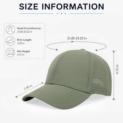 Quick Dry Baseball Cap Curved Brim Snapback Hat Mesh for Men Women - color: Black+navy+sagegreen