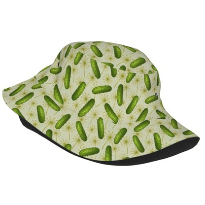 Bucket Hat for Men Women Packable Sun Hats Fisherman Outdoor Summer Travel Hiking Beach Caps - color: Green Fruits