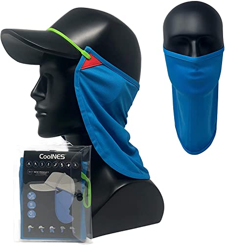 CoolNES - UV Sun Protection Neck Drape Adjustable Multifunctional 2 in 1 Face Covering for Outdoor Fishing - Unisex - color: Coolnes-sky