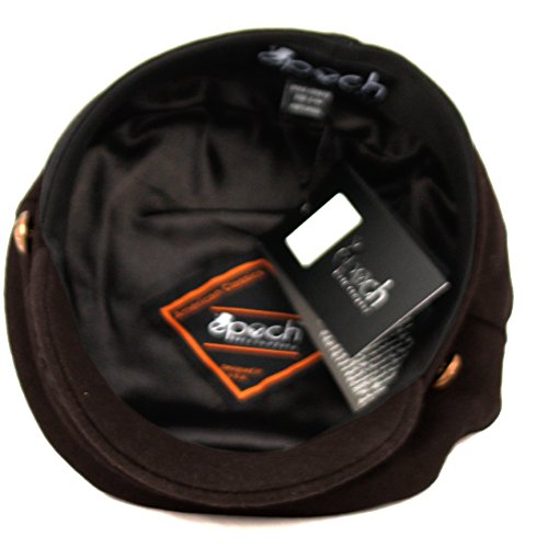 EPOCH Men's Greek Fisherman Sailor Fiddler Winter Wool Driver Hat Flat Cap - color: Brown, size: Small-Medium
