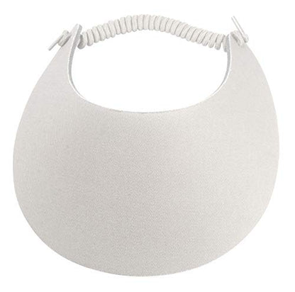TOP HEADWEAR Women's Cotton Foam Visor- Stretch Sun Protection Hat - color: 2 Pc White/Royal