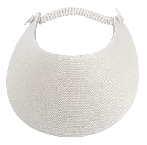 TOP HEADWEAR Women's Cotton Foam Visor- Stretch Sun Protection Hat - color: White