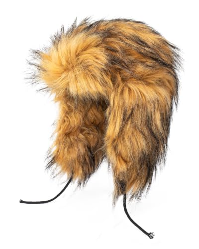 Peicees Faux Fur Russian Hat, Soft Ushanka Warm Winter Trapper Hat with Earmuffs for Men and Women - color: Mink Brown