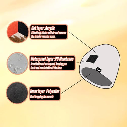 OTTER Waterproof Beanie for Men Women - color: Orang