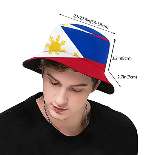 Cute Funny Flag Bucket Hat Packable Fashion Sun Cap Outdoor Flag Fisherman Hat for Women Men Boys Girls - color: Philippines Flag Filipino Flag