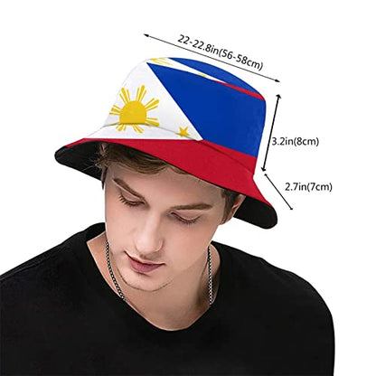 Cute Funny Flag Bucket Hat Packable Fashion Sun Cap Outdoor Flag Fisherman Hat for Women Men Boys Girls - color: Philippines Flag Filipino Flag