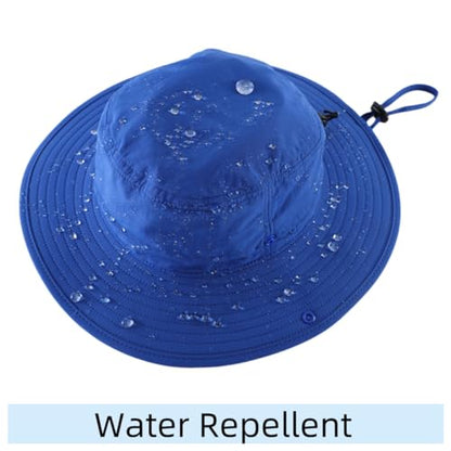 Connectyle Sun Hat for Men Women Outdoor UV Protection Safari Hat for Fishing Hiking Gardening Breathable Cowboy Hat UPF50 - color: Royal Blue