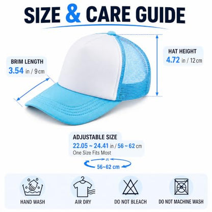 IEUM 10 Pack Design Your Own Blank Trucker Hats for Sublimation