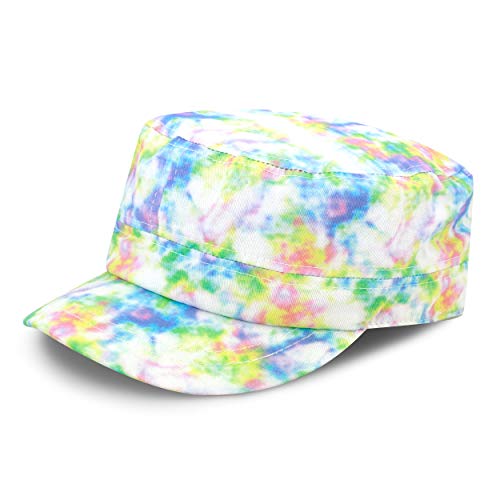 The Hat Depot Cadet Military Army Baseball Cap Tie Dye & Washed Cotton Basic & Distressed Cadet Brushed Cotton Cap - color: 3. Tie Dye - Color 2