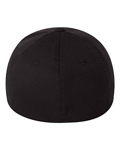 Flexfit Wooly Combed Twill Cap 6277 - color: Black, size: Small-Medium