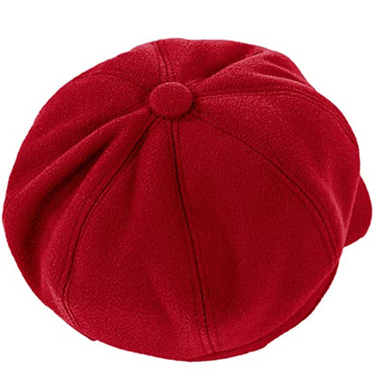 Newsboy Caps for Women Classic Beret Hats Autumn Winter Cap - color: Red