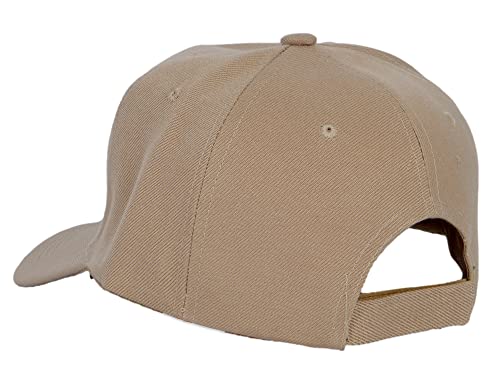 TOP HEADWEAR 12-Pack Adjustable Baseball Hat - color: Beige