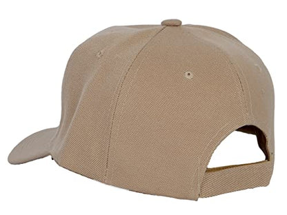 TOP HEADWEAR 12-Pack Adjustable Baseball Hat - color: Beige