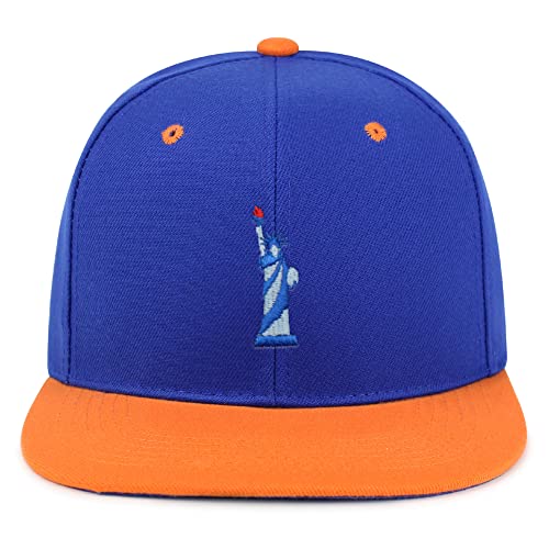 Liberty Statue Hip-Hop Snapback Hat Embroidered Baseball Cap New York - color: 26. Blue/Orange
