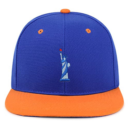 Liberty Statue Hip-Hop Snapback Hat Embroidered Baseball Cap New York - color: 26. Blue/Orange