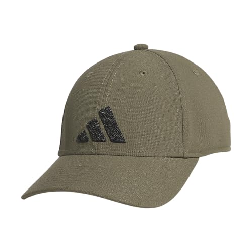 adidas Men's Gameday Stretch Fit Hat - color: Olive Strata Green/Black/Offseason, size: Small-Medium