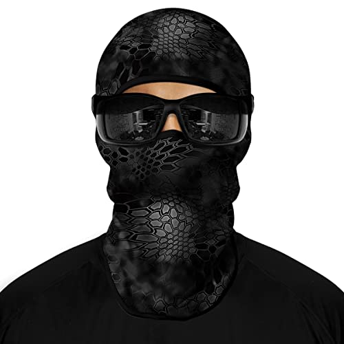 3D Balaclava Ski Mask Motorcycle Full Face Mask Outdoor Tactical Hood Headwear Mask Ghosts Skull Mask Men Women for Halloween - color: Black