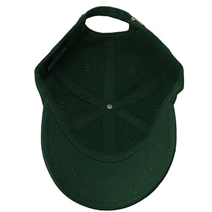 Falari Classic Baseball Cap Dad Hat 100% Cotton Soft Adjustable Size - color: Dark Green
