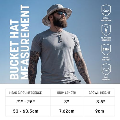 Soul of Adventure Bucket Hat | UV 50+ for Adults | Sun Protection with Adjustable Fit, Moisture-Wicking Fabric - color: Hawaiian Surf