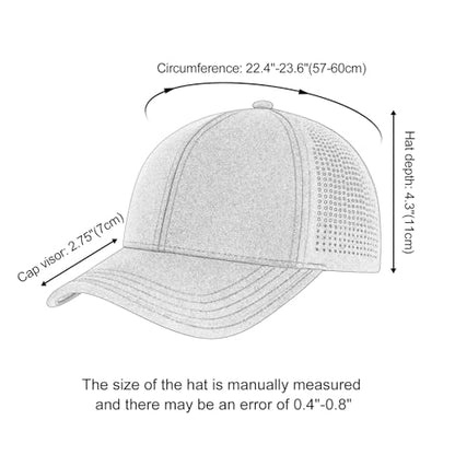BOTVELA Men Structured Side Laser Cut Vented Baseball Cap - color: Navy