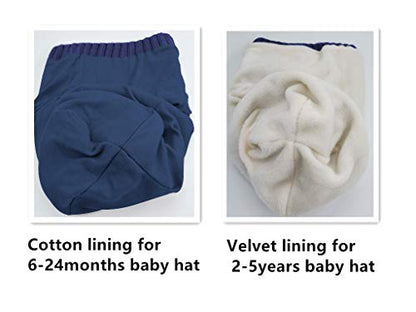 Baby Winter Hat Scarf Set, Unisex Infant Toddler Kids Hat Scarf - color: Navy, size: 2-5T