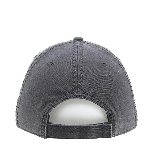 Washed Cotton Distressed with Heavy Stitching Adjustable Baseball Cap - color: Charcoal Gray