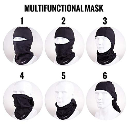 Ski Mask,Balaclava Mask,Wind Water Resistant for Cold Weather - color: Black