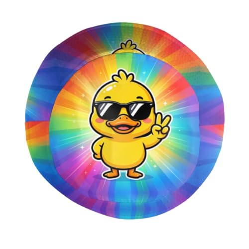 Bucket Hat Funny Duck Fisherman Hat Travel Beach Sun Hat Outdoor Cap for Men Women Adults - color: Cute Duck Tie Dye