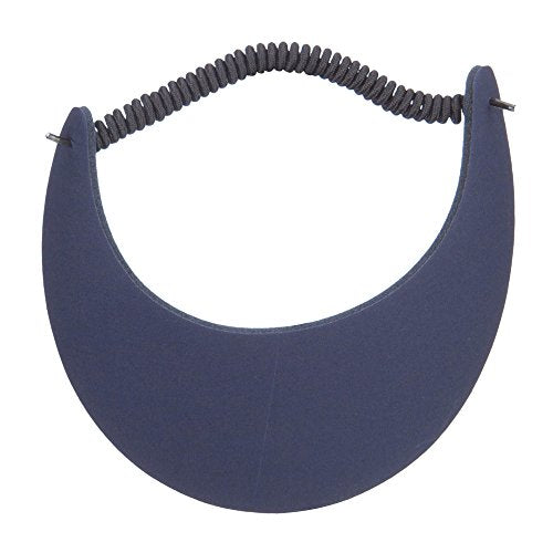 Fabric Foam Sun String Visor - color: Navy