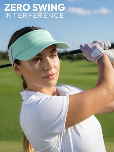 Sun Visor Hat for Women & Men UV Protection Lightweight Sports - color: Mint Green